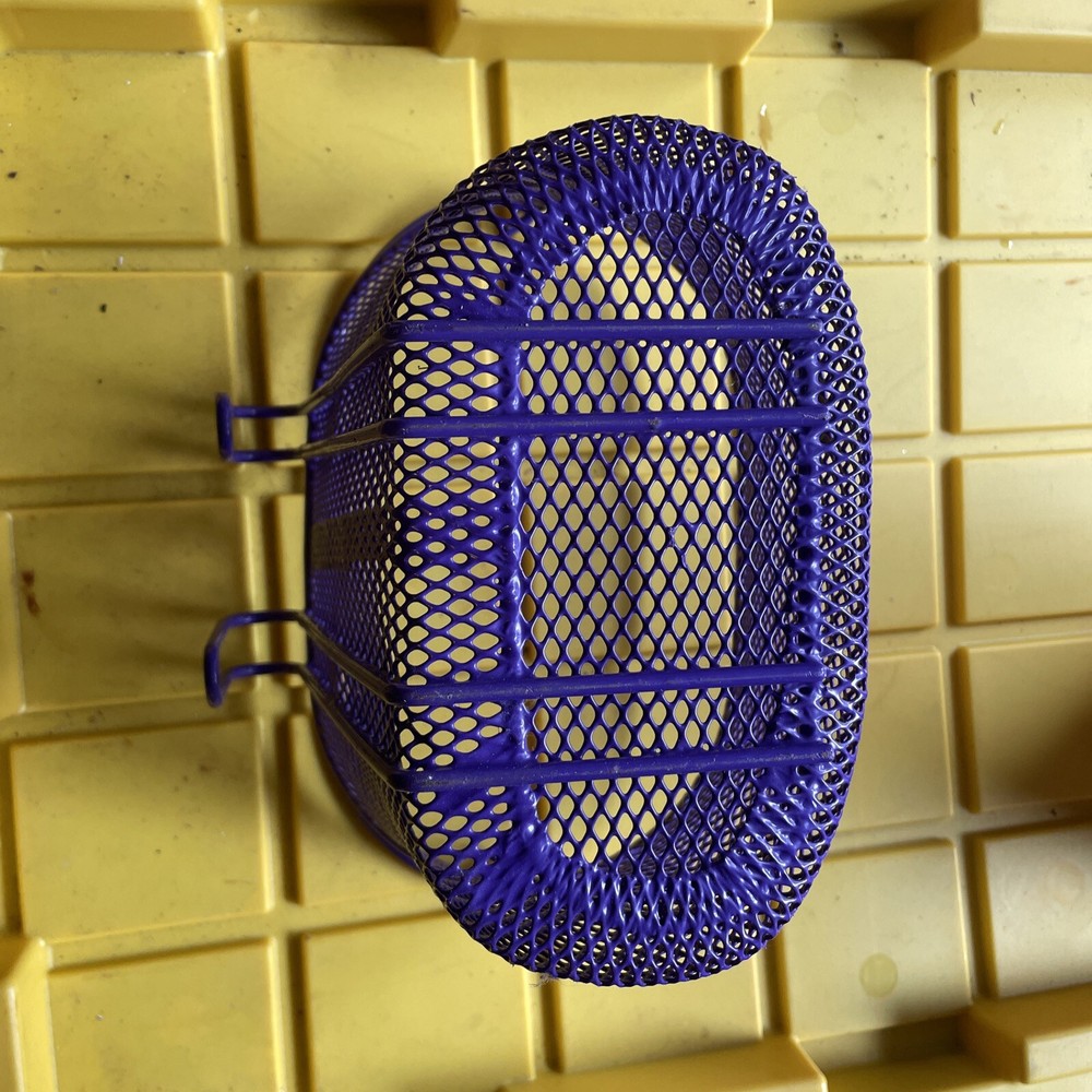 BIRIA Basket with Hooks Purple Front Removable Wire Mesh Small