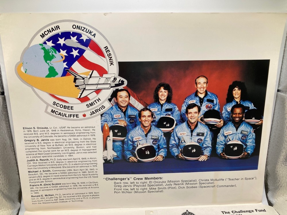 Young Astronauts The Challenger Commemorative Packet 1986