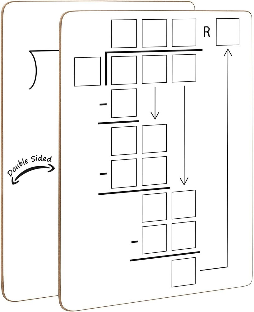 SCRIBBLEDO Dry Erase Division White Board 9x12Inch Small Chart