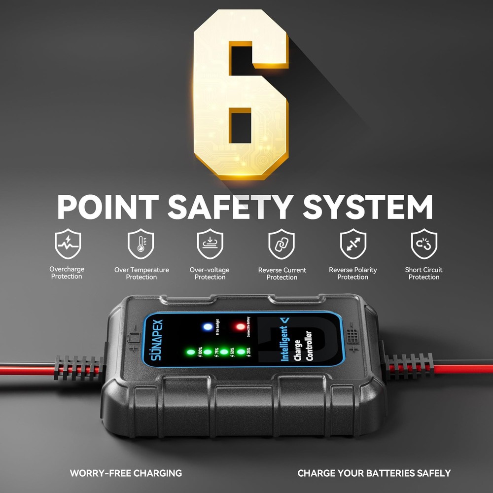 Solar Charger Controller 12V: 10A PWM Intelligent Solar Panel Controller 12Vo...