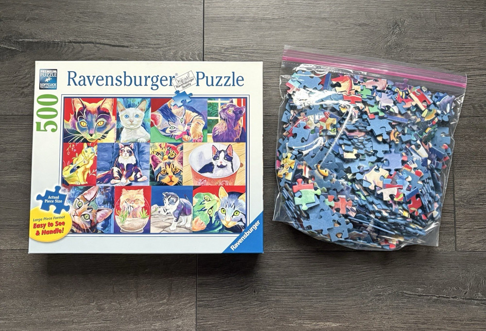 Ravensburger Hello Kitty Kat 500 Piece Puzzle Large Piece Format - Complete