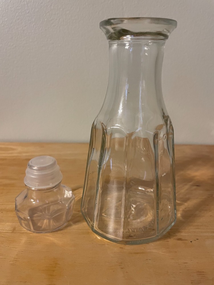 Glass Bottle, Decorative, 7" Tall
