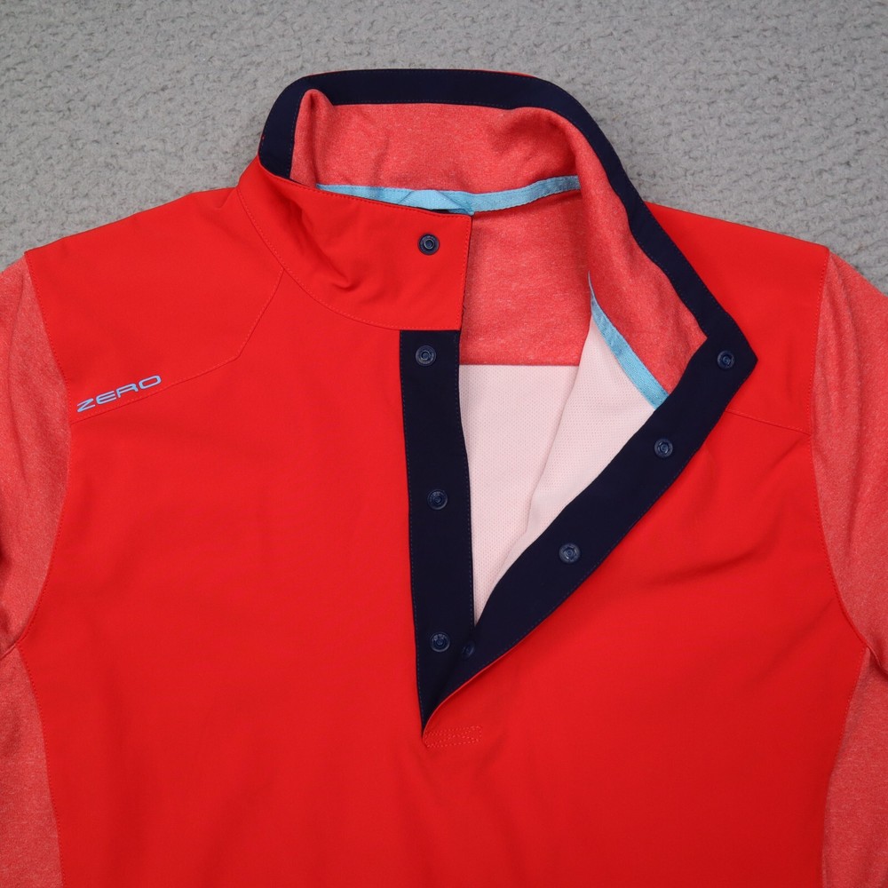 Zero Restriction Z710 Snap Pullover Mens Medium Red Heather Performance Golf