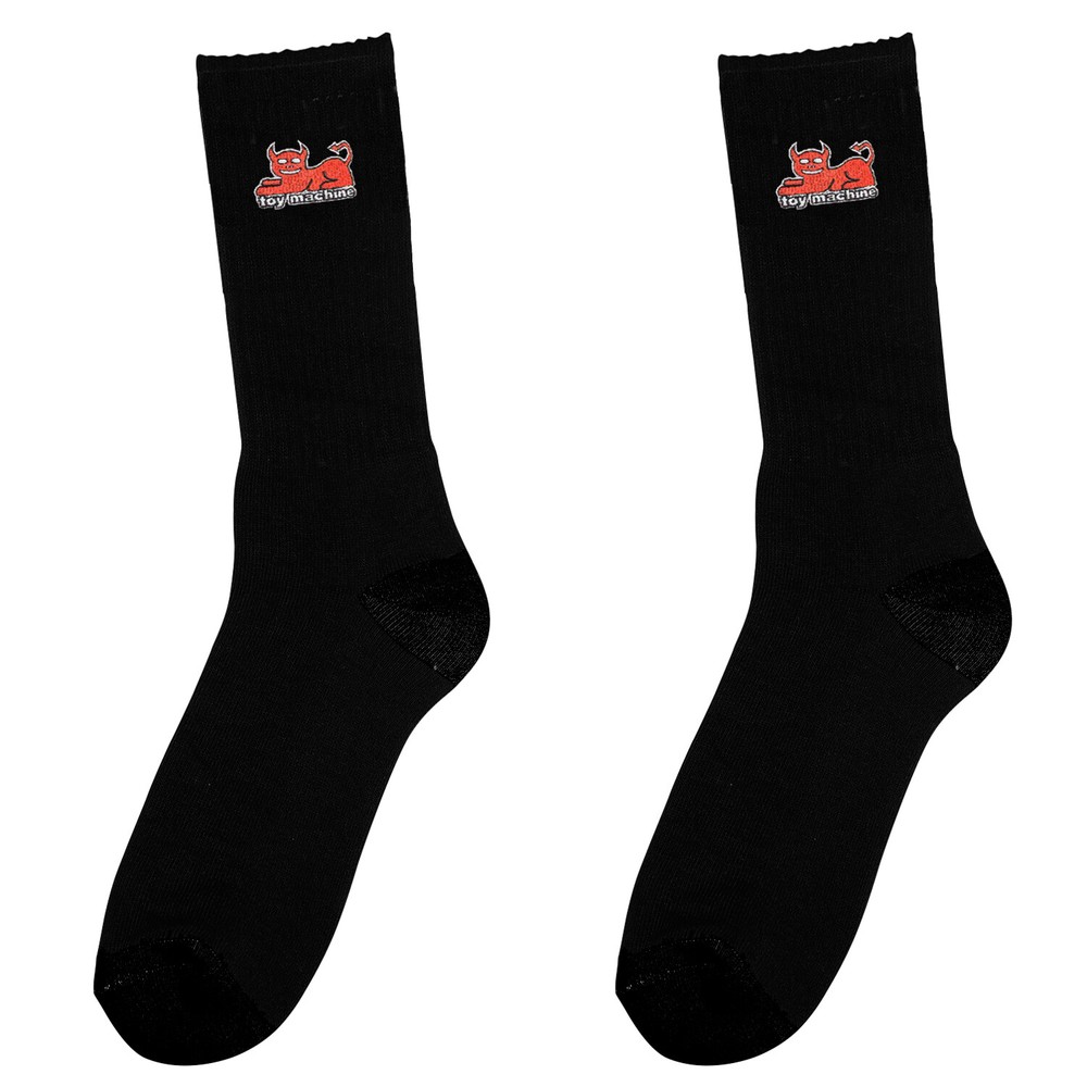 Toy Machine Skateboards Socks Devil Cat Black