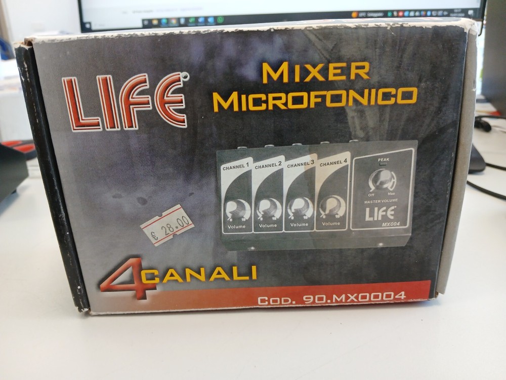 LIFE 90.MX0004 4 CHANNEL MICROPHONE MIXER