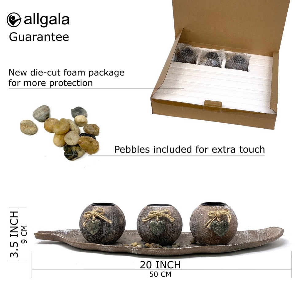 allgala Wooden Candle Holder