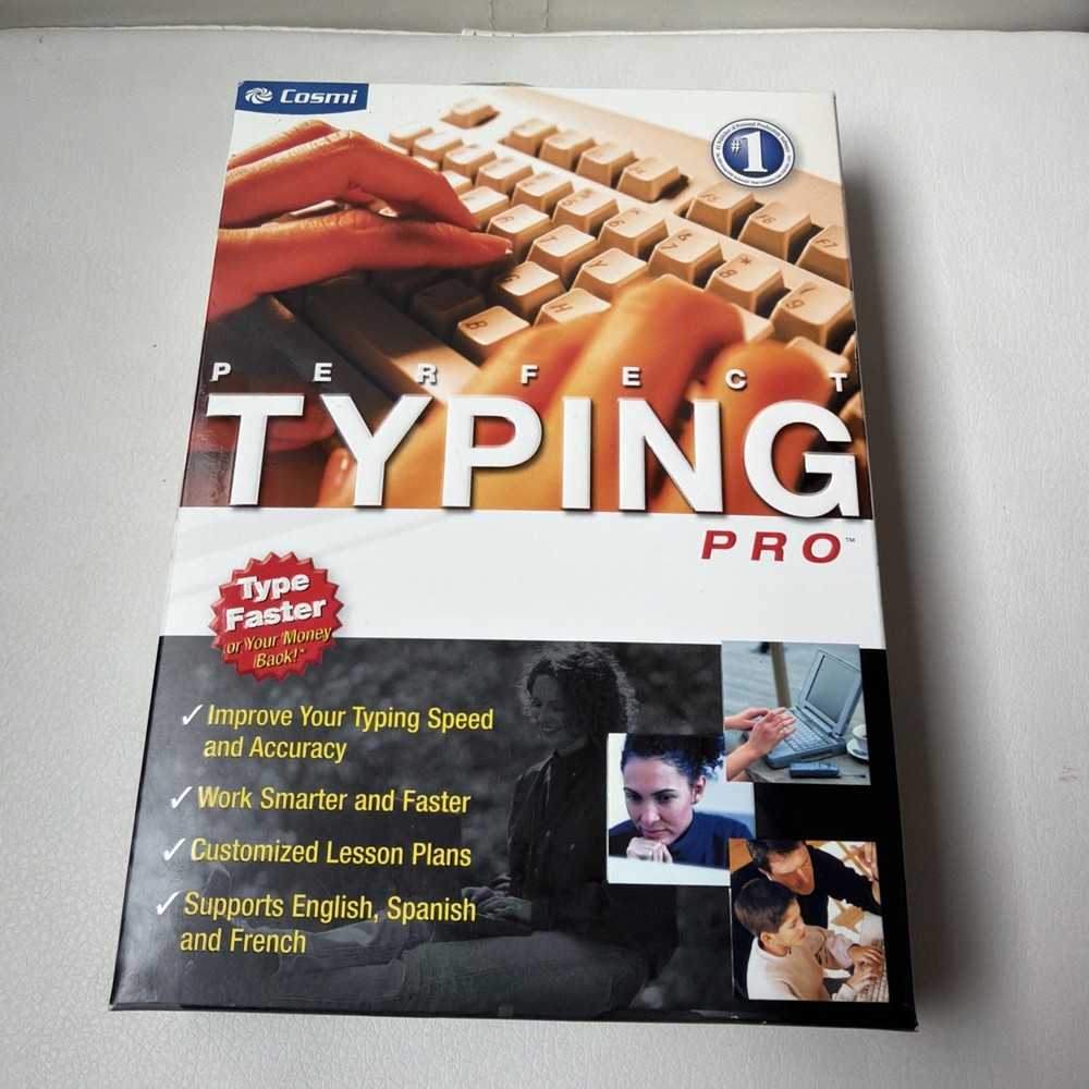 Perfect Typing Pro : Cosmi : Windows 98 SE/ME/2000/XP Software Sealed 2005