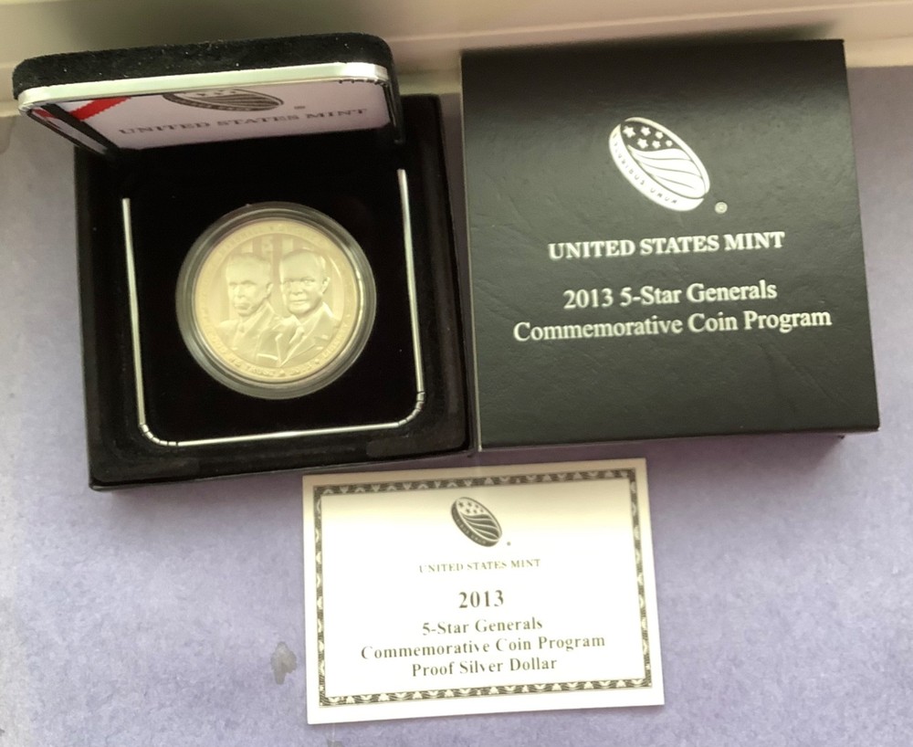 2013 5-Star Generals proof silver dollar