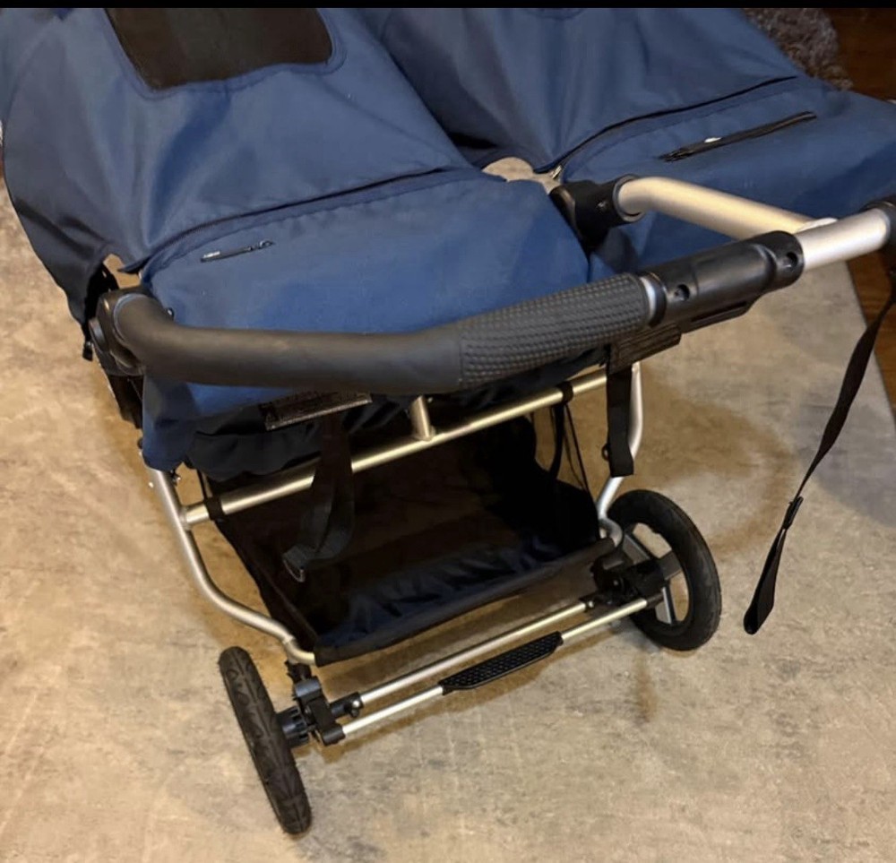 Bumbleride Inde Twin Side By Side Double Stroller Navy Blue