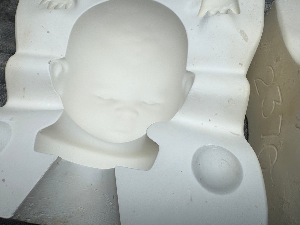 Bell Ceramic Casting Mold Doll Head & Hands Mold #2370