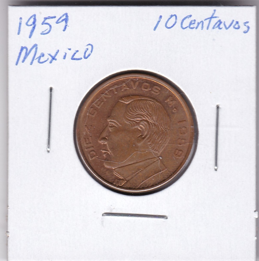1959 Mexico 10 Centavos