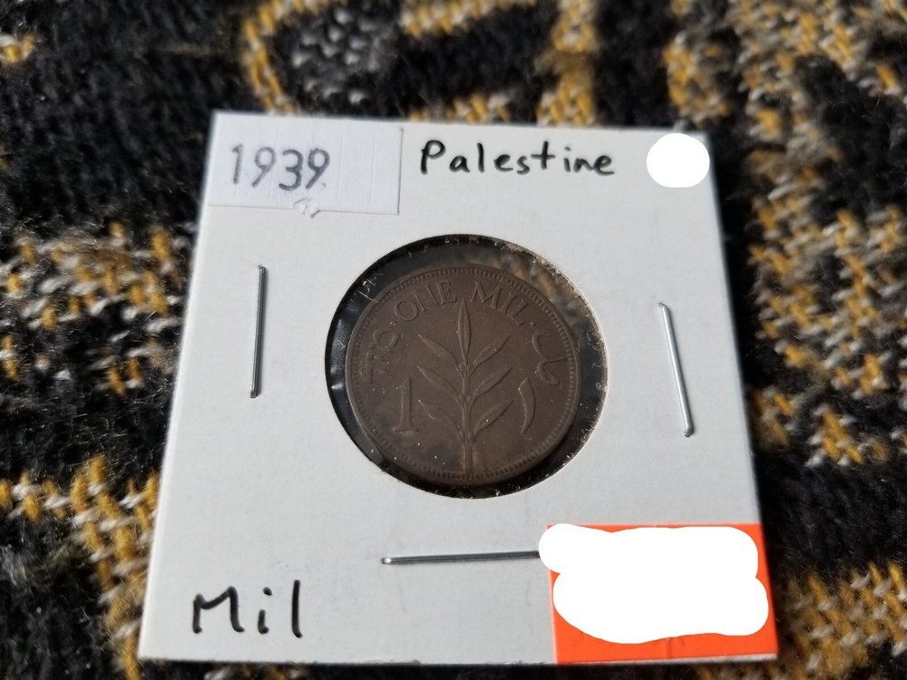 Palestine 1 Mil 1939 Circulated