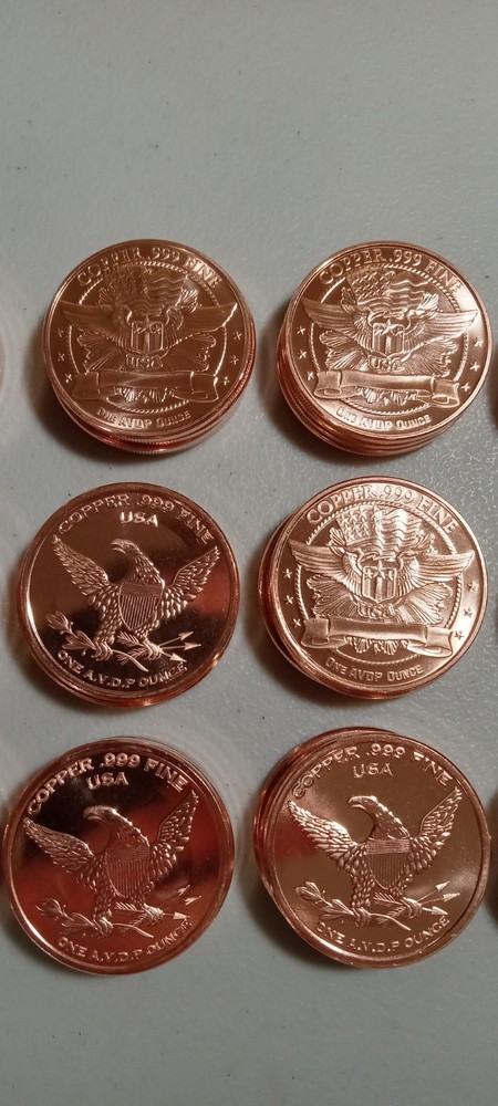 "12 Dinosaur Set" 1 oz AVDP .999 Copper Rounds