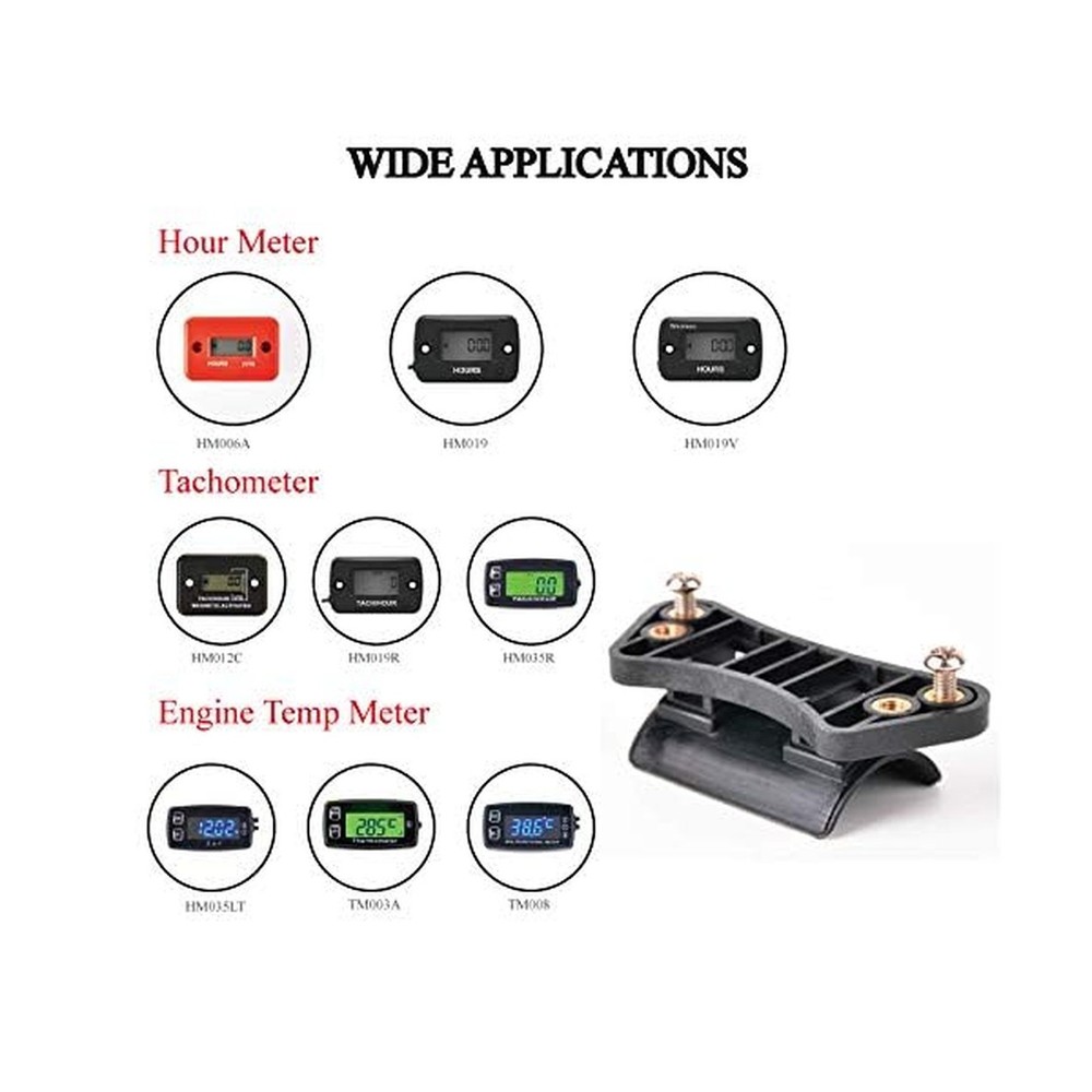 Runleader Universal Hour Meter Nylon Mounting Bracket Used for Hour Meter,Vib...