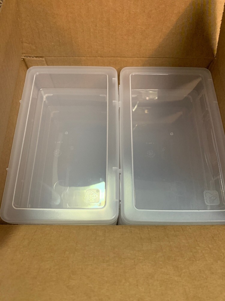 IRIS Medium School Supply Storage Cases (10 Pack) Clear