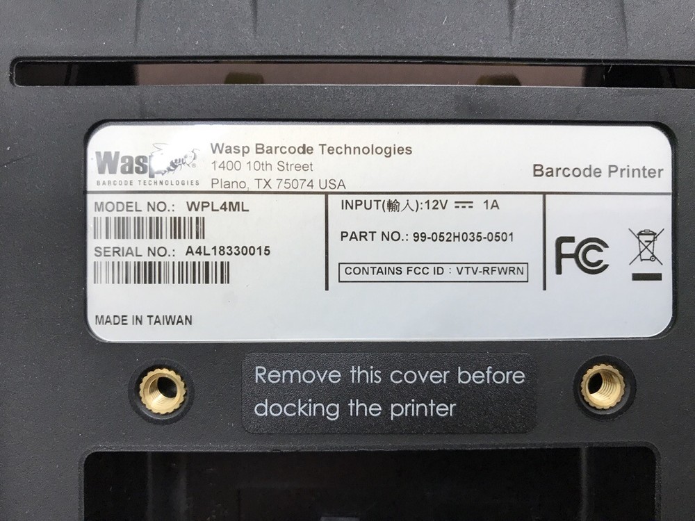 Informatics WASP WPL-4ML Thermal Barcode Printer 633809003424 ✅❤️ NEW OPEN BOX