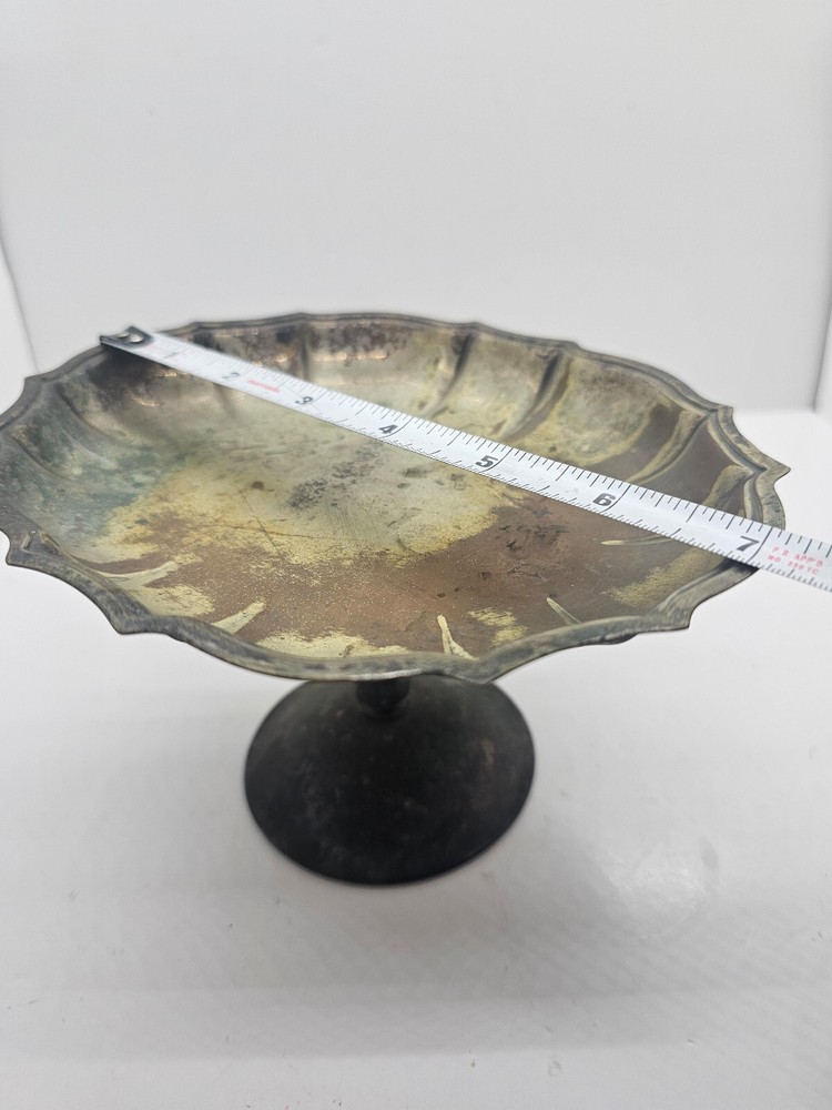 Chippendale International Silver Co. Candy Nut Dish on Pedestal Silverplate