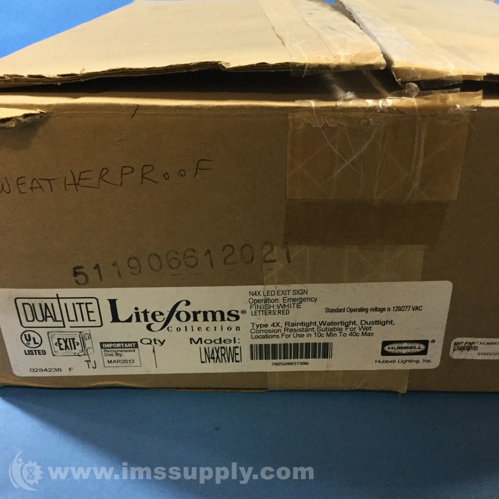 Hubbell Lighting LN4XRWEI Exit Sign FNOB