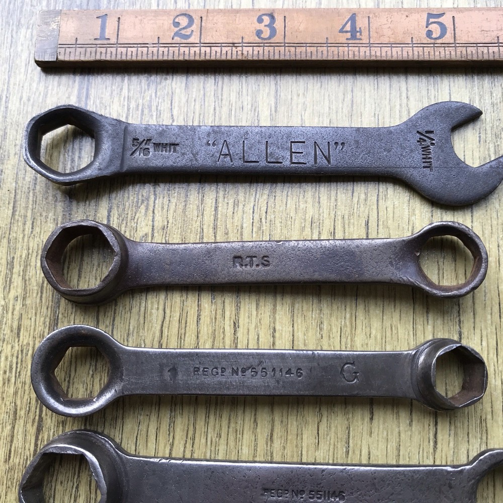 8 Vintage Classic Car, Motorcycle Tool Kit Spanner’s.