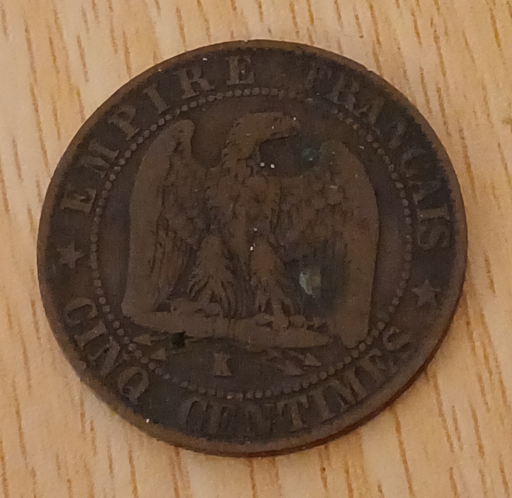 France 5 Centimes Coin  1863-K