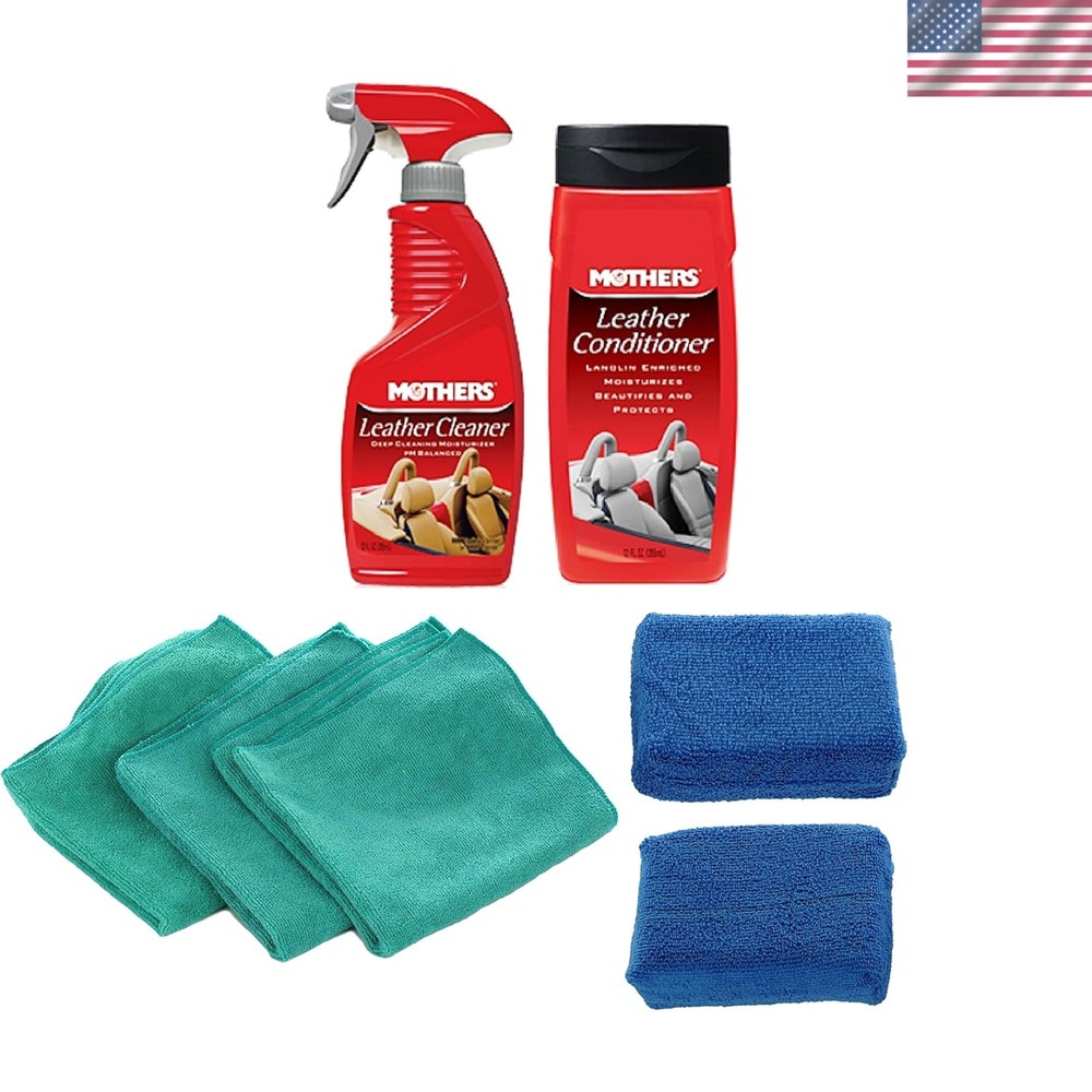 Effortless Leather Cleaning Kit: Conditioner, Cleaners & Microfiber Essentials