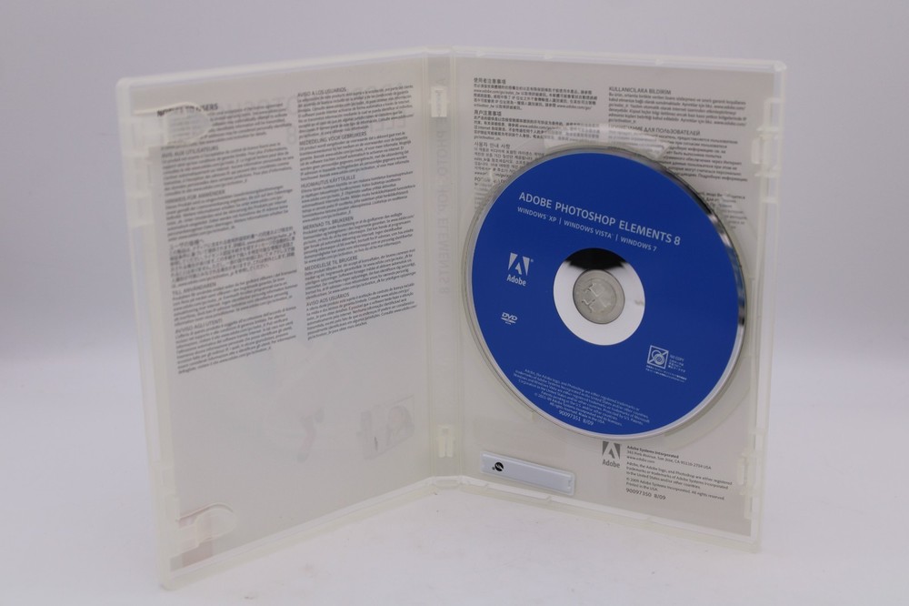 Adobe Photoshop Elements 8 Software Disc wSerial Number Install Key