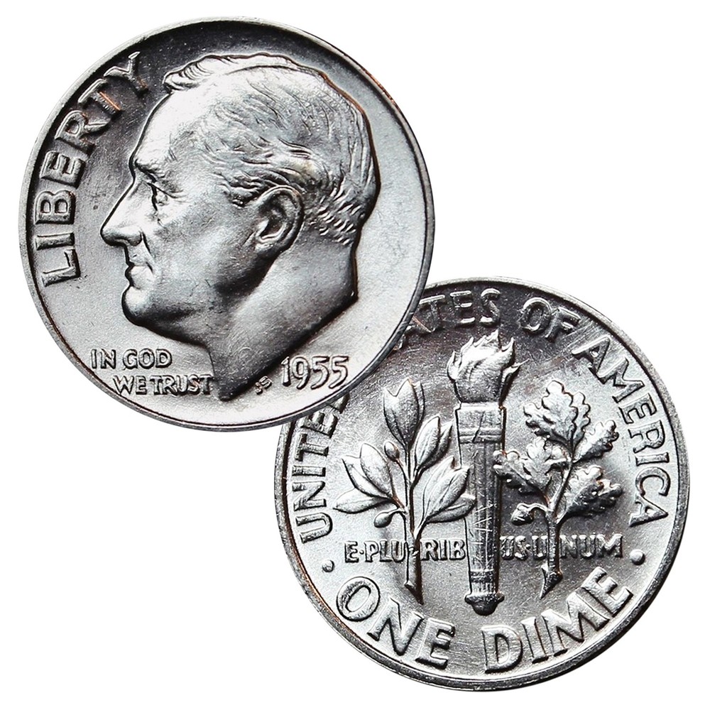 $1 Face - 90% Silver Roosevelt Dimes BU - Random Date