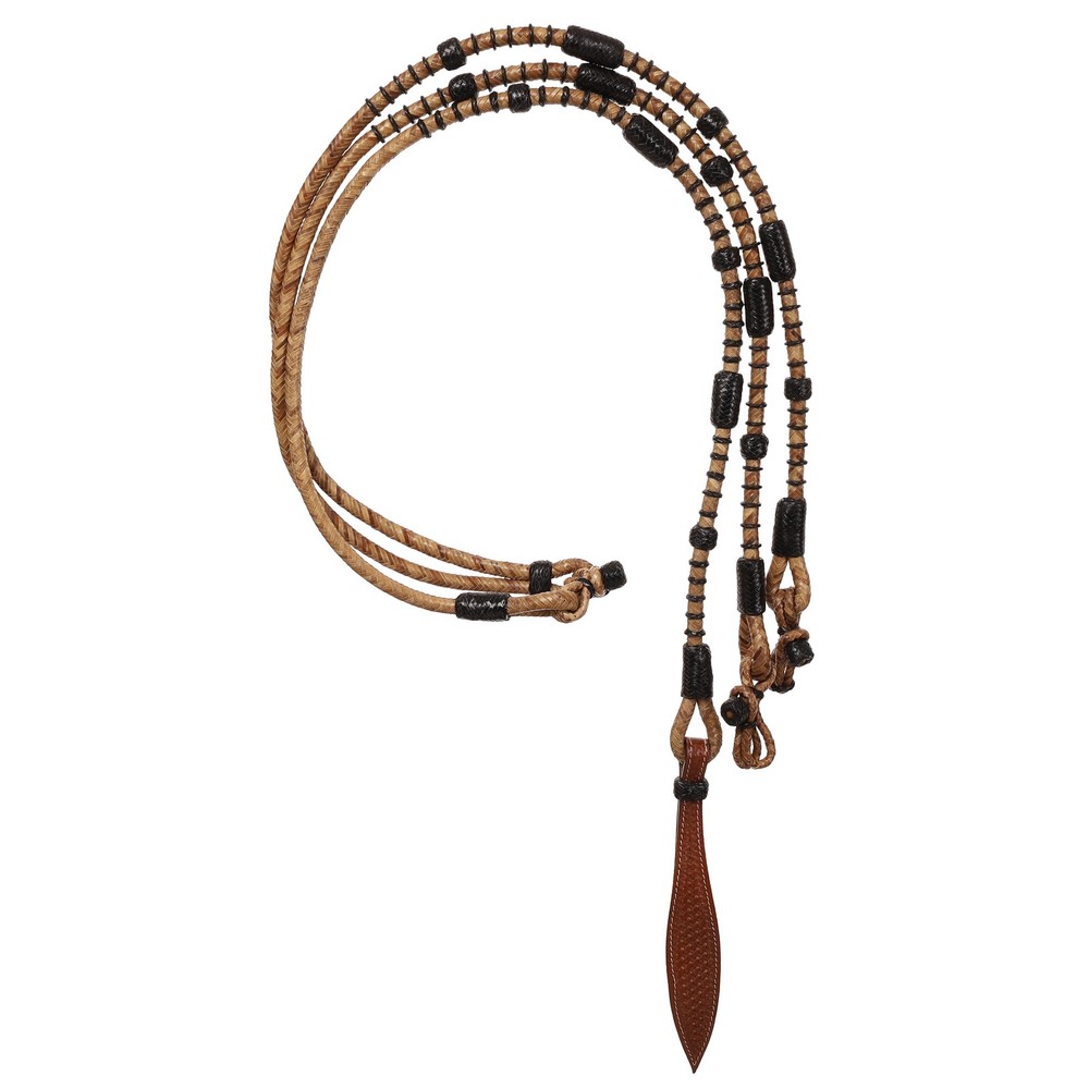 Showman Romal Reins w/ Black Rawhide