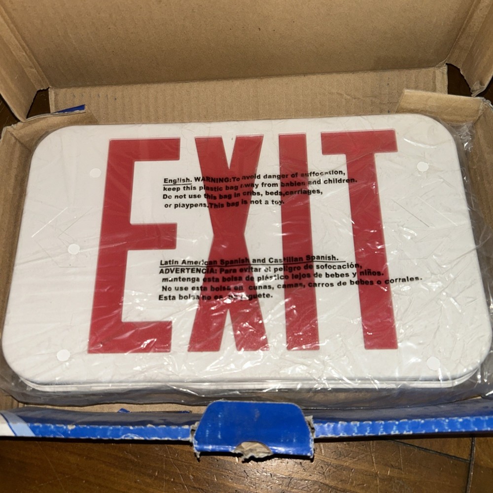 x2 - Hubbell Lighting Compass CER Series Emergency Exit Light 93043113 READ!