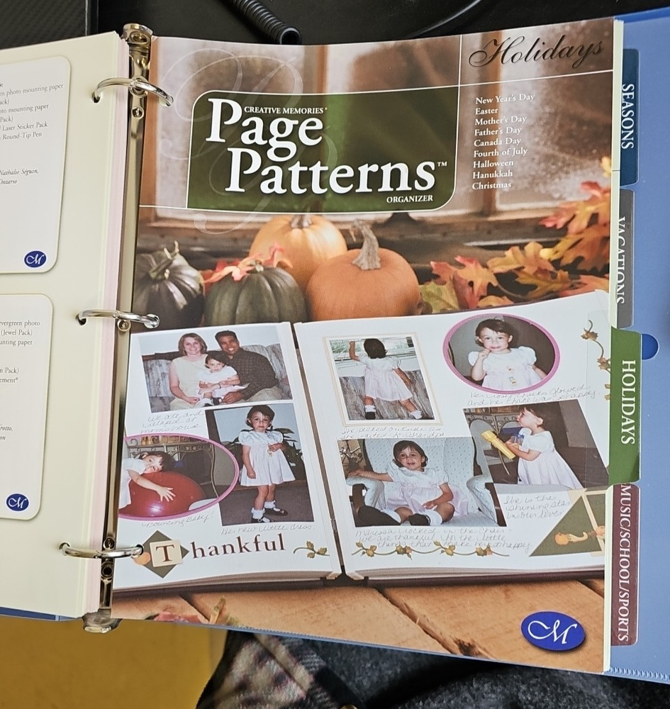 Creative Memories Page Patterns Organizer 2002/04 Scrapbooking 3 Ring Binder