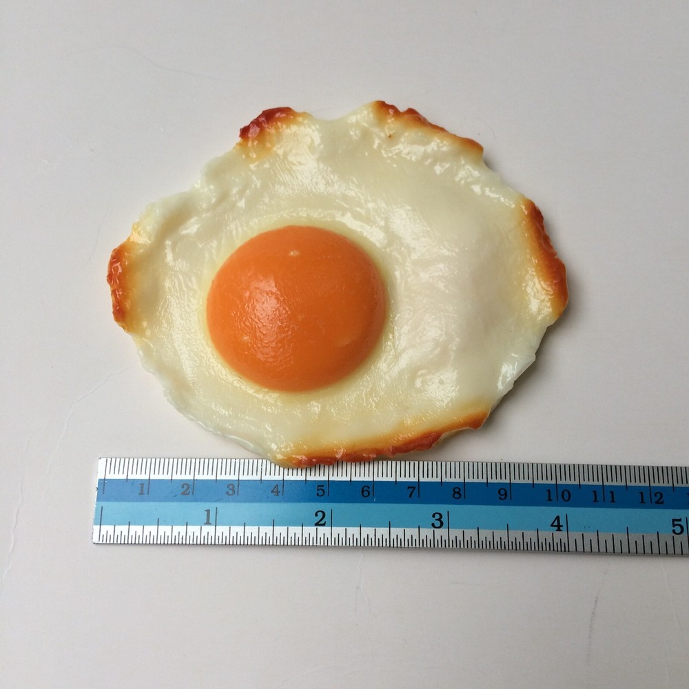 Fake Fried Egg Artificial Rubber Food Display, Kitchen Decor, Props