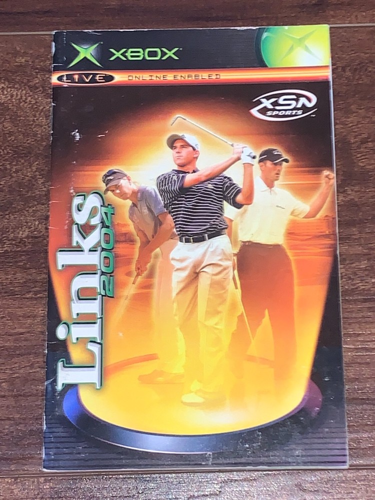 Links 2004 Golf XBOX Instruction Manual Only