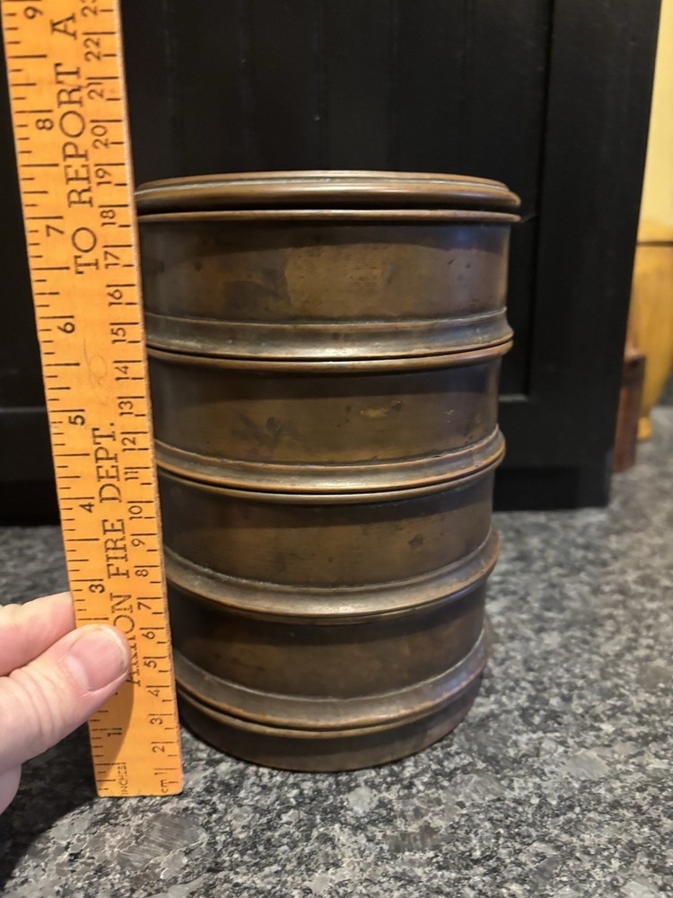 Antique 4 Part Copper Sifter