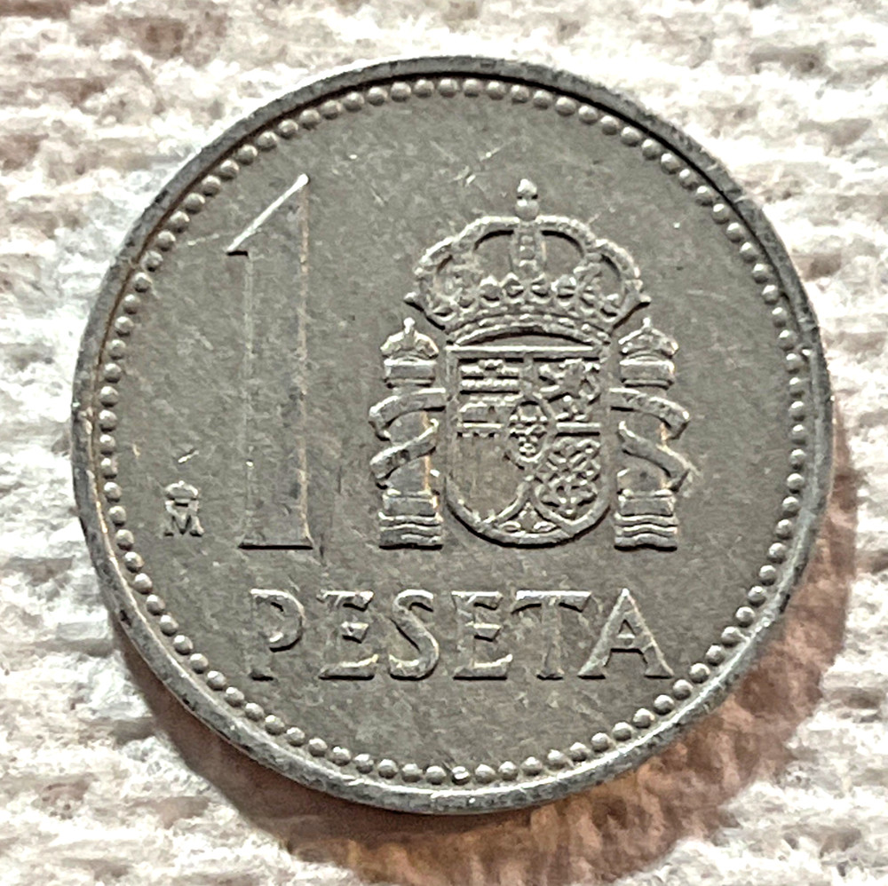 1982 Spain 1 Peseta Coin