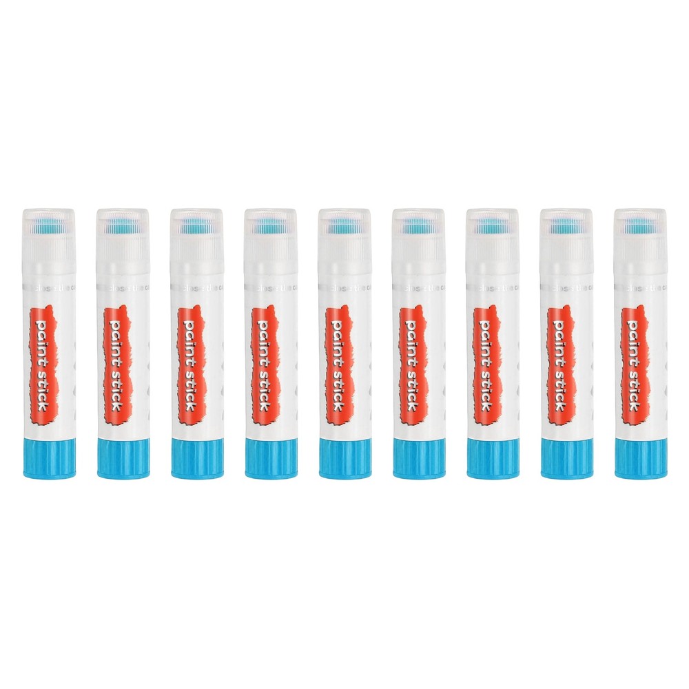 Solid Tempera Paints, 9 Pcs Washable Paint Sticks Paint Pens, Sky Blue