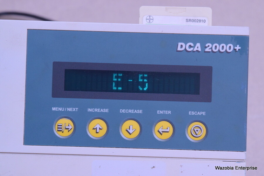 BAYER DCA 2000+ HEMOGLOBIN BLOOD ANALYZER WITH SR002810 PROGRAM CARD