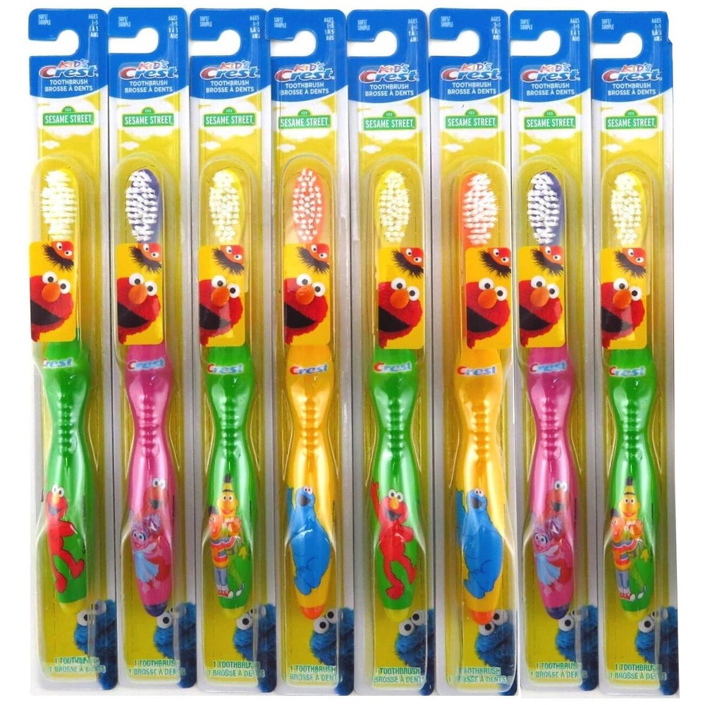 Crest Kids Toothbrush Sesame Street Soft - Assorted Characters - 8 Pack