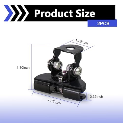 LED Light Bar Mounting Brackets, Wide-Angle Adjustable LED Work 2 PCS Black