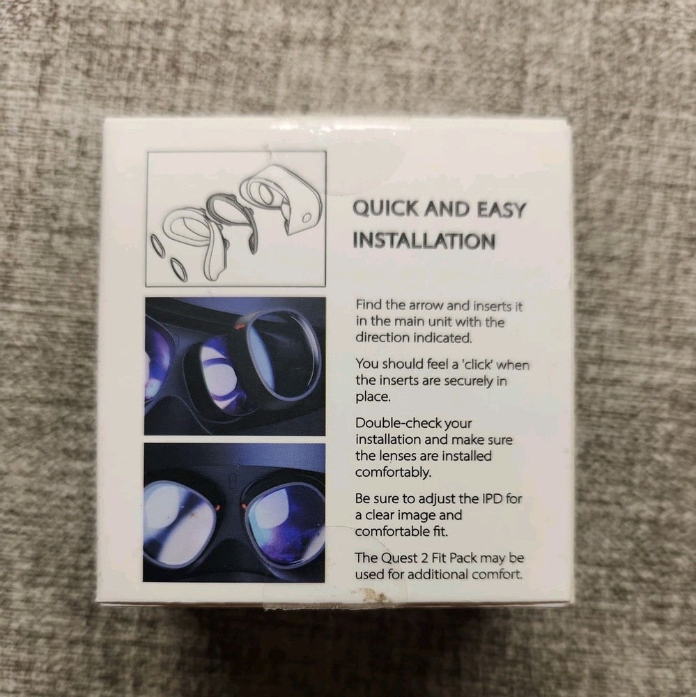 VirtuGlasses Lens Inserts (2) OQPL Ready For Meta Quest 2 SPH -575 **FREE SHIP