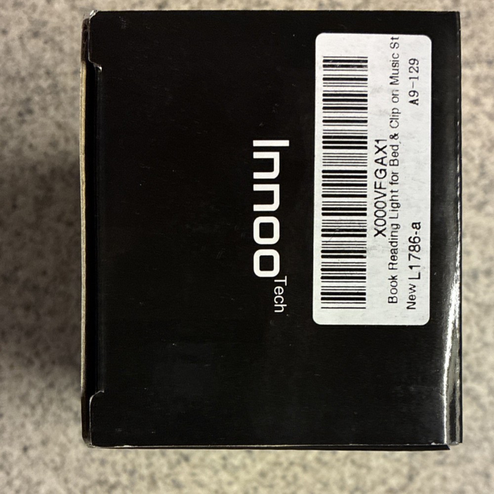 Innoo Tech LED Rechargeable Dimmable Book Light, 3 Settings, Black