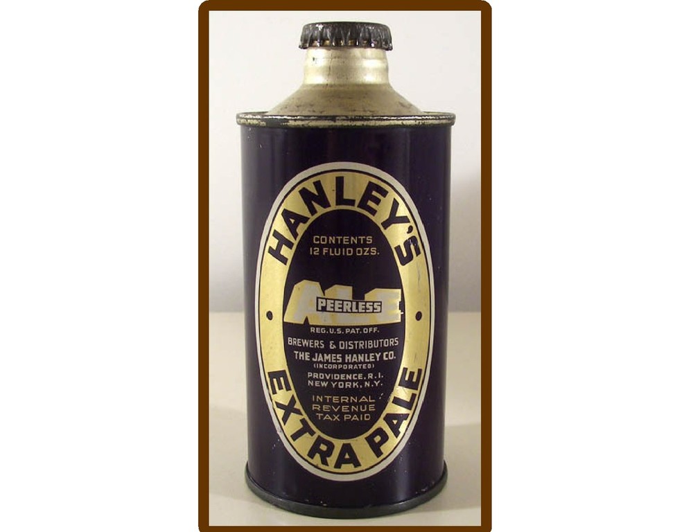 Cone Top  Beer Can Hanley's Extra  Pale  Refrigerator / Tool Box Magnet