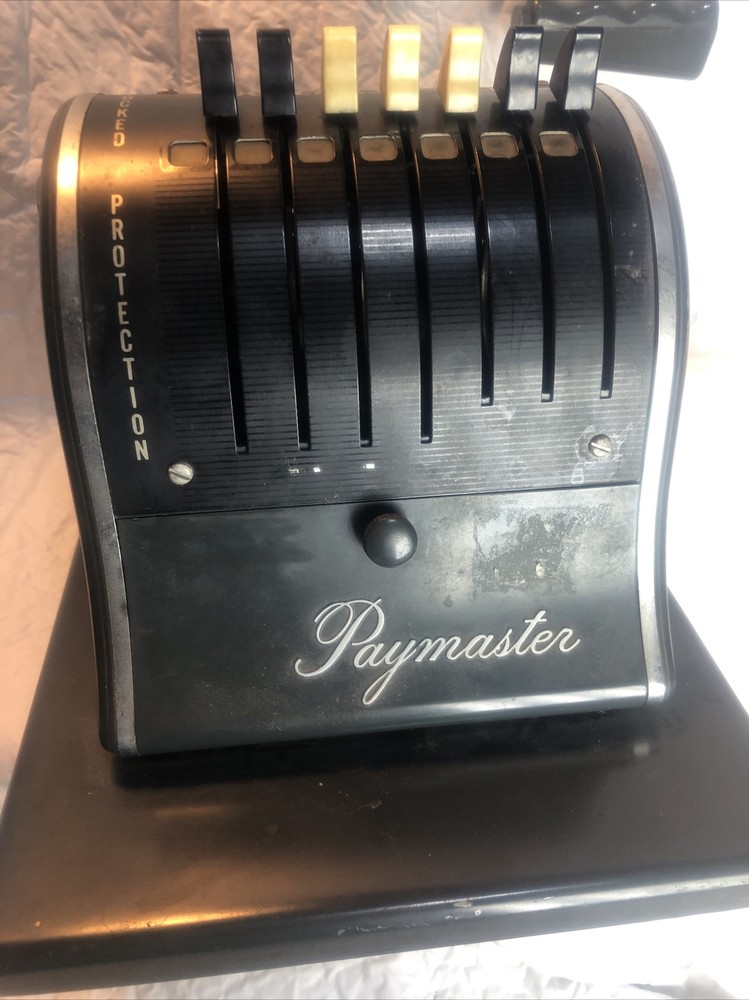 Vintage The Paymaster System Check Writer No Key