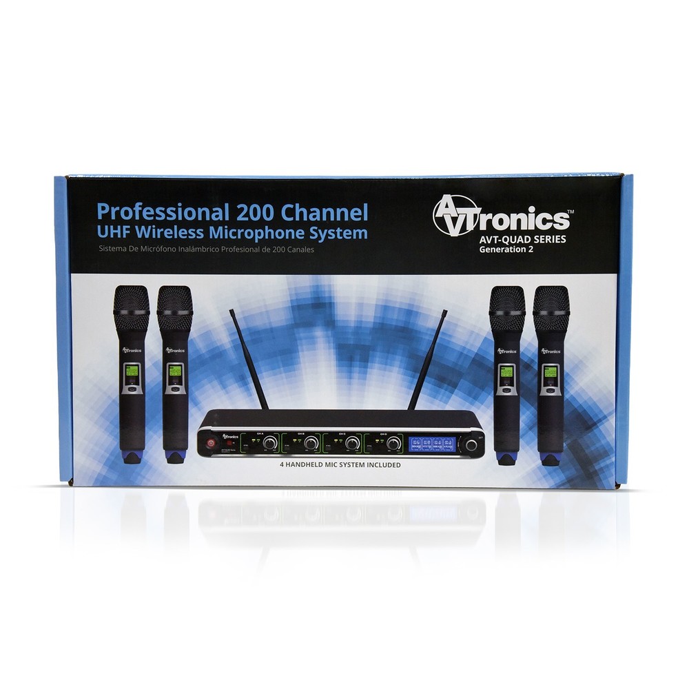 AVTronics Professional 200 Channel UHF Wireless Microphone System