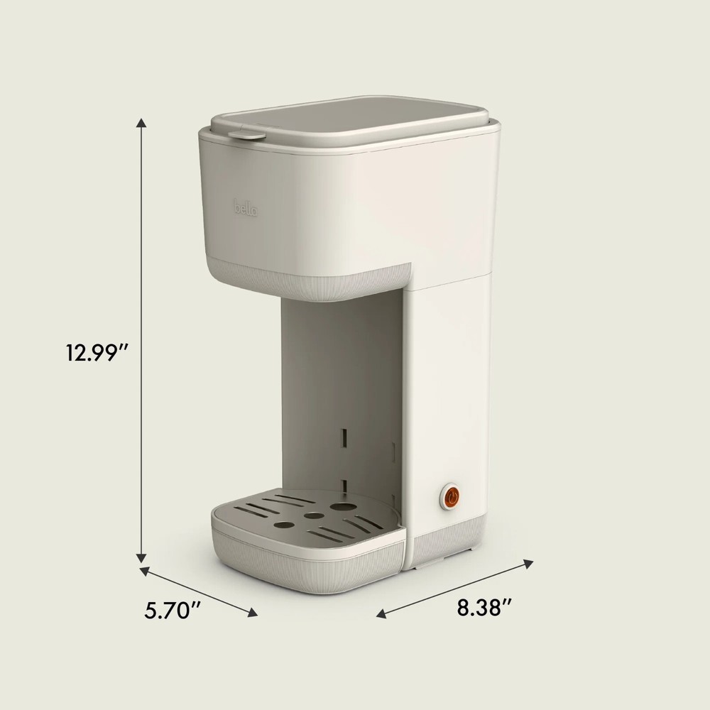 bella Single-Serve Coffee Maker, Oatmilk