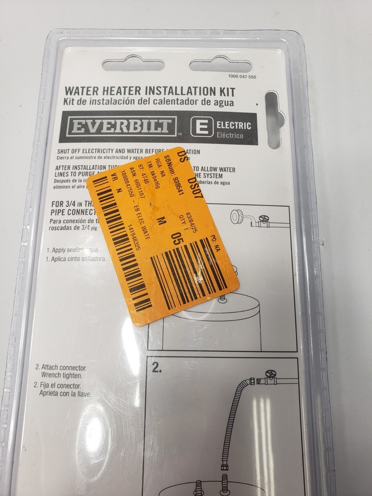 Everbilt Water Heater Electric Installation Kit Flexible Braid Water Connectors