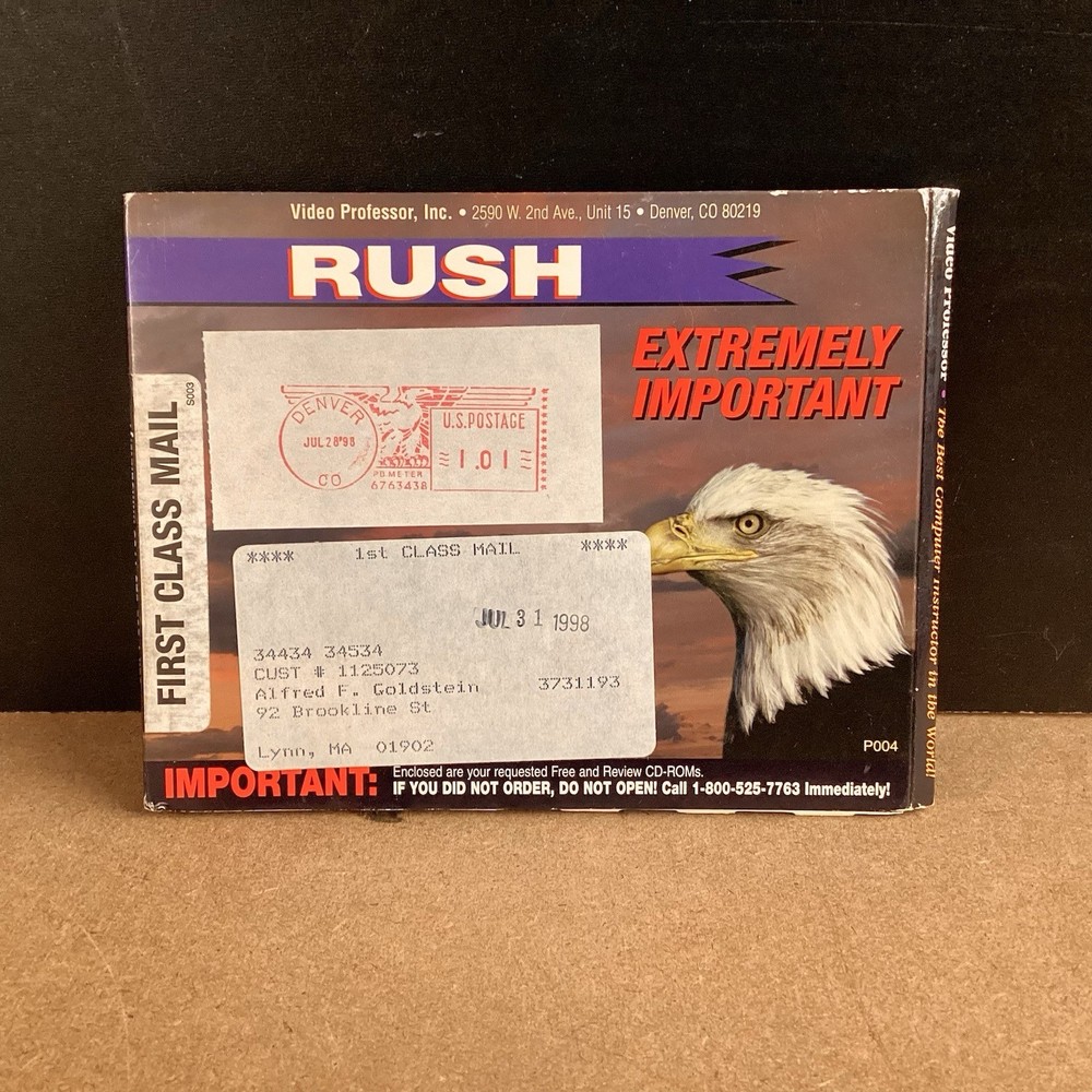 New Vintage Video Professor Computer Learning CD-ROM Software Package