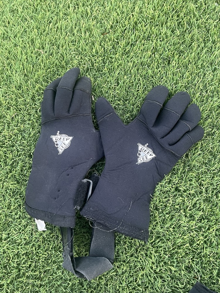 Deep See Scuba Diving Gloves Size Large Black