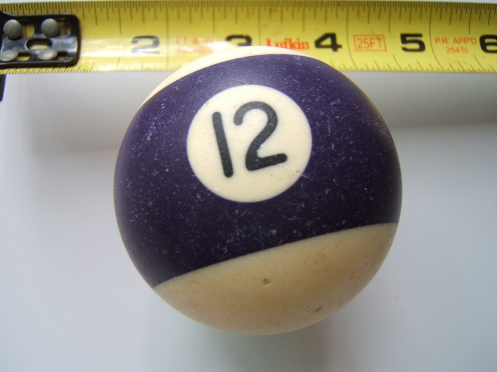 Billiard/Pool Balls / Individual replacement / 2 1/4" diameter / No. 12