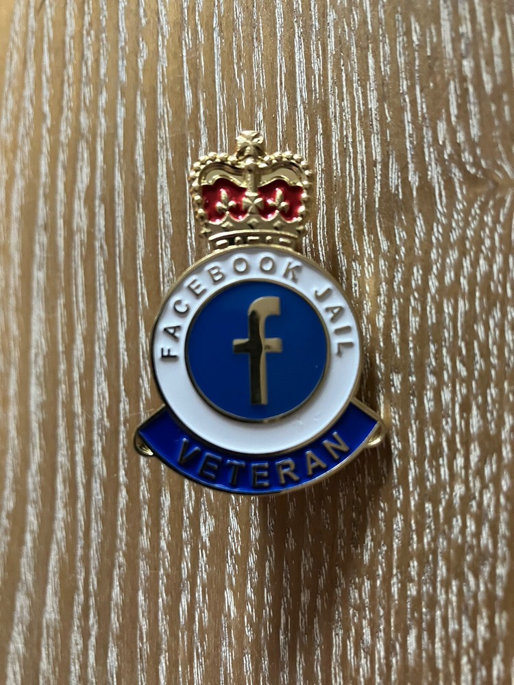 Facebook Jail Veteran Lapel Pin
