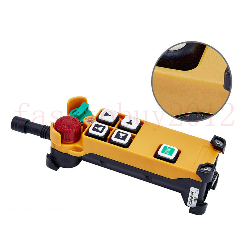 4 Key Dual Step Hoist Crane Remote Control 2pc Transmitter+Receiver 110/220/380V